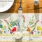 Flower Floral Table Runner, Spring Summer Seasonal Kitchen Dining Table Decoration for Indoor Outdoor Home Party Decor 13 x 72 Inch